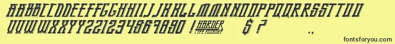 BandungPride Font – Black Fonts on Yellow Background