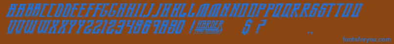 BandungPride Font – Blue Fonts on Brown Background