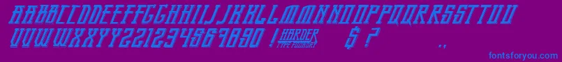 Шрифт BandungPride – синие шрифты на фиолетовом фоне