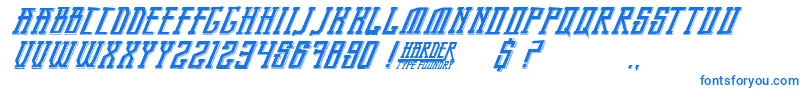 Шрифт BandungPride – синие шрифты