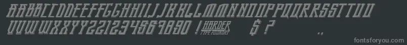 BandungPride Font – Gray Fonts on Black Background