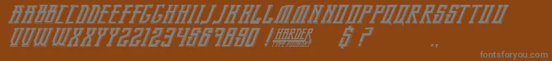 Шрифт BandungPride – серые шрифты на коричневом фоне