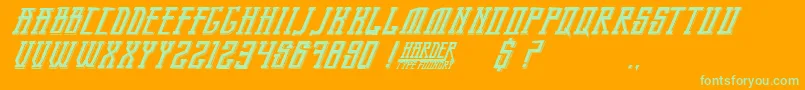 Шрифт BandungPride – зелёные шрифты на оранжевом фоне