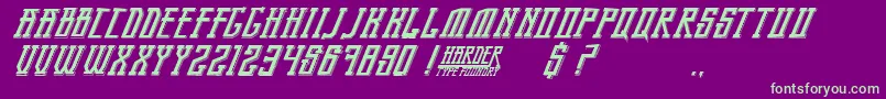 BandungPride-fontti – vihreät fontit violetilla taustalla