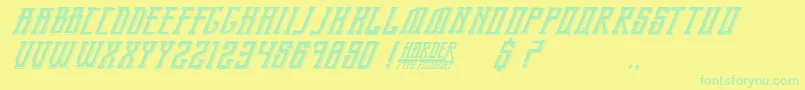 BandungPride Font – Green Fonts on Yellow Background