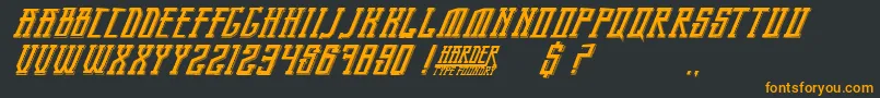 Шрифт BandungPride – оранжевые шрифты на чёрном фоне