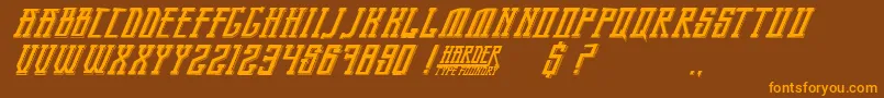 BandungPride Font – Orange Fonts on Brown Background