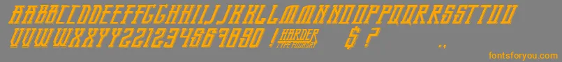 BandungPride Font – Orange Fonts on Gray Background
