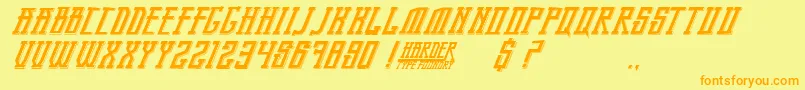 BandungPride Font – Orange Fonts on Yellow Background
