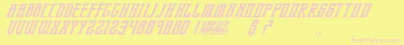 BandungPride Font – Pink Fonts on Yellow Background