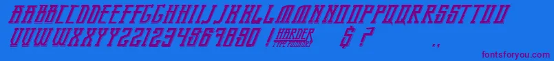 BandungPride Font – Purple Fonts on Blue Background