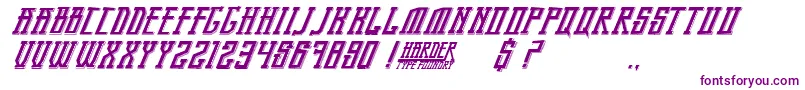 Шрифт BandungPride – фиолетовые шрифты на белом фоне