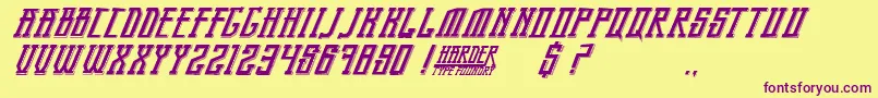BandungPride Font – Purple Fonts on Yellow Background