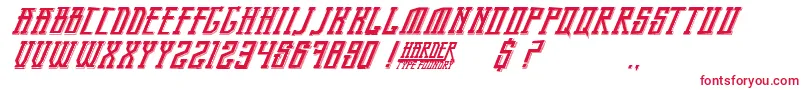 Шрифт BandungPride – красные шрифты на белом фоне