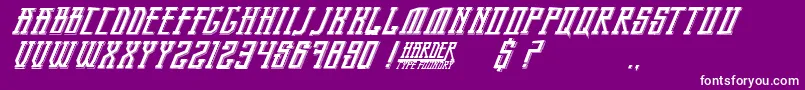 Шрифт BandungPride – белые шрифты на фиолетовом фоне