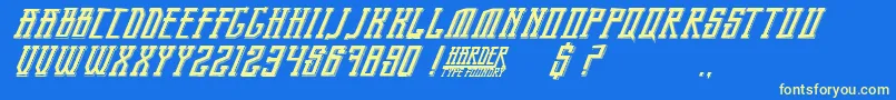 BandungPride Font – Yellow Fonts on Blue Background
