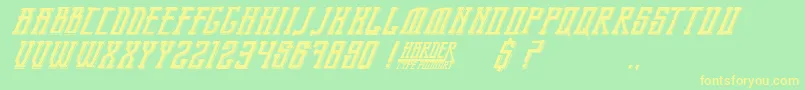 BandungPride Font – Yellow Fonts on Green Background