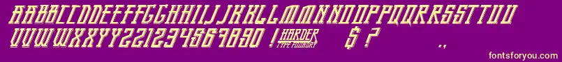 Шрифт BandungPride – жёлтые шрифты на фиолетовом фоне