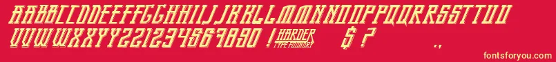 Шрифт BandungPride – жёлтые шрифты на красном фоне