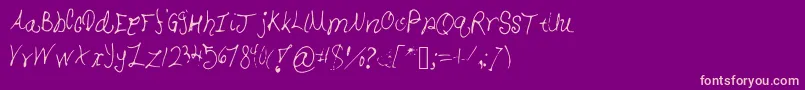 Decemberdear-Schriftart – Rosa Schriften auf violettem Hintergrund