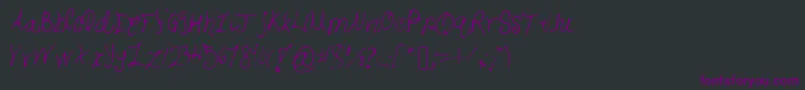 Decemberdear Font – Purple Fonts on Black Background