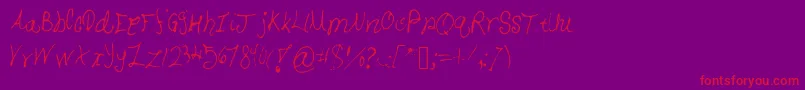 Decemberdear Font – Red Fonts on Purple Background