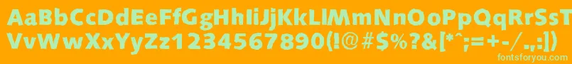 SaxonyantiqueXboldRegular Font – Green Fonts on Orange Background