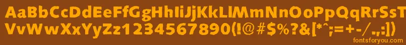 SaxonyantiqueXboldRegular Font – Orange Fonts on Brown Background