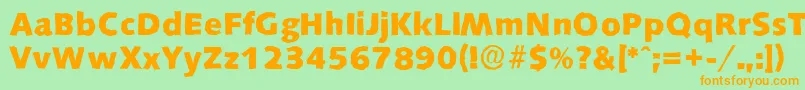 SaxonyantiqueXboldRegular Font – Orange Fonts on Green Background