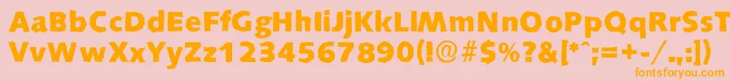 SaxonyantiqueXboldRegular Font – Orange Fonts on Pink Background