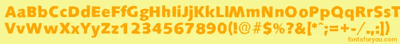 SaxonyantiqueXboldRegular Font – Orange Fonts on Yellow Background