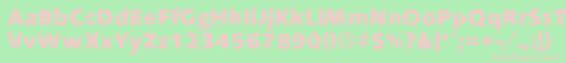 SaxonyantiqueXboldRegular Font – Pink Fonts on Green Background