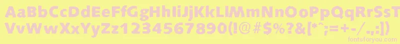 SaxonyantiqueXboldRegular Font – Pink Fonts on Yellow Background