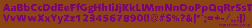 SaxonyantiqueXboldRegular Font – Purple Fonts on Brown Background