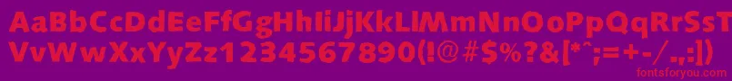 SaxonyantiqueXboldRegular Font – Red Fonts on Purple Background