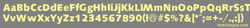 SaxonyantiqueXboldRegular Font – Yellow Fonts on Gray Background