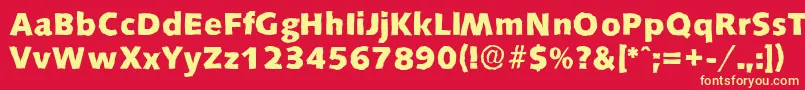 SaxonyantiqueXboldRegular Font – Yellow Fonts on Red Background