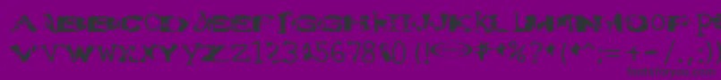 フォントWatertorture – 紫の背景に黒い文字