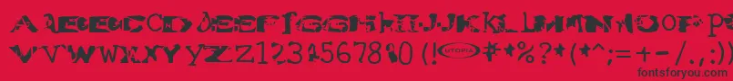 Watertorture Font – Black Fonts on Red Background