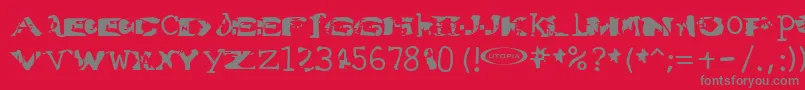 Watertorture Font – Gray Fonts on Red Background