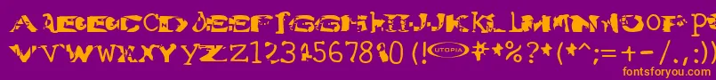 Watertorture Font – Orange Fonts on Purple Background