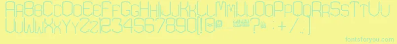 KardonLight Font – Green Fonts on Yellow Background