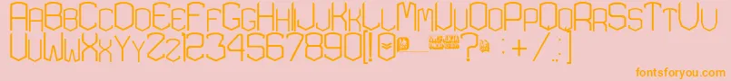 KardonLight Font – Orange Fonts on Pink Background