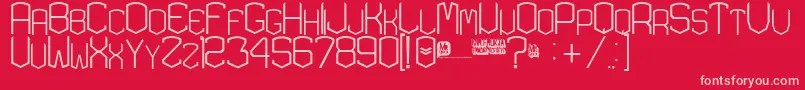 KardonLight Font – Pink Fonts on Red Background