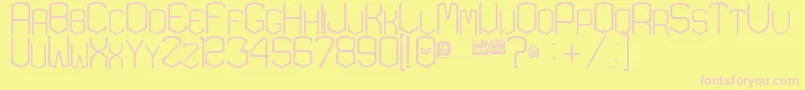KardonLight Font – Pink Fonts on Yellow Background