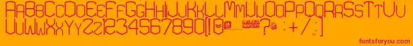 KardonLight Font – Red Fonts on Orange Background