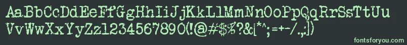 フォントVeteranTypewriter – 黒い背景に緑の文字