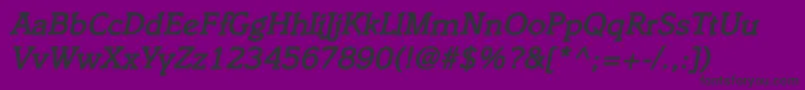 ItaliacBolditalic Font – Black Fonts on Purple Background