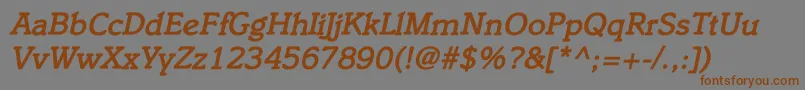 ItaliacBolditalic Font – Brown Fonts on Gray Background
