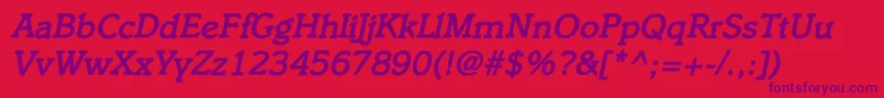 ItaliacBolditalic Font – Purple Fonts on Red Background